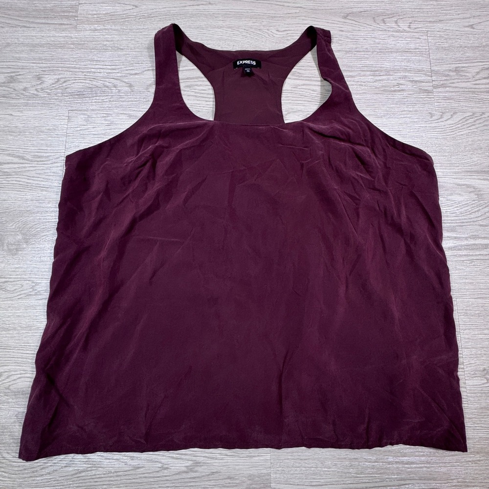 Express Women Tank‎ Top Racerback Burgundy XL Lined Modal Blend Layering
